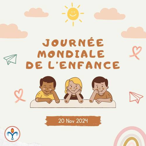 La Journée mondiale de l'enfance est une belle occasion de célébrer la joie, l'innocence et le potentiel infini des enfants du monde entier. C'est aussi un rappel important de notre responsabilité collective à protéger leurs droits, à leur offrir un avenir sûr et plein de possibilités. 
Chaque enfant mérite amour, éducation, et une chance de réaliser ses rêves ! 

En cette journée spéciale, engageons-nous à soutenir et défendre ceux qui représentent notre avenir. 🌍💙 

#JourneeMondialeDeLenfance #DroitsDesEnfants #Avenir